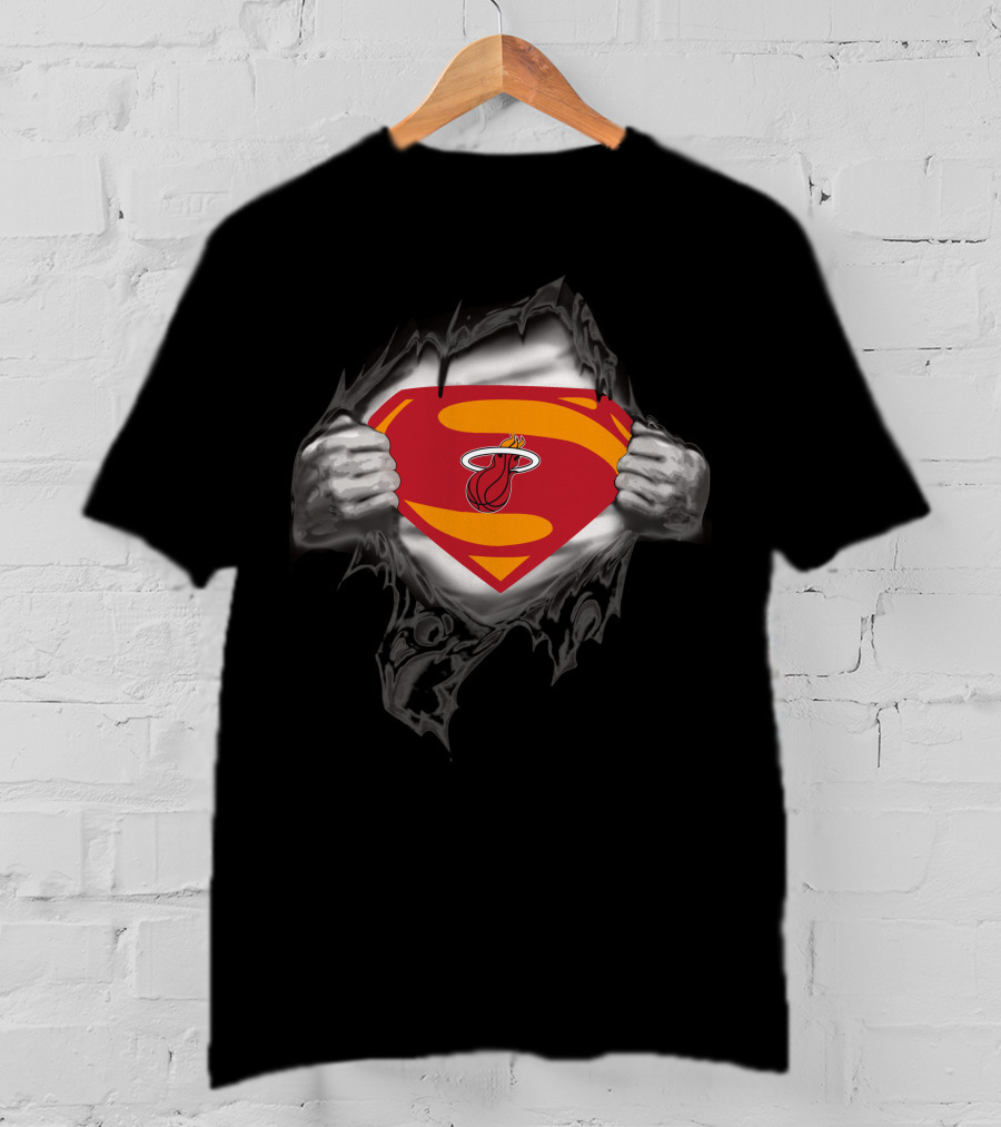 Miami Heat Superman Logo Transformation T-Shirt