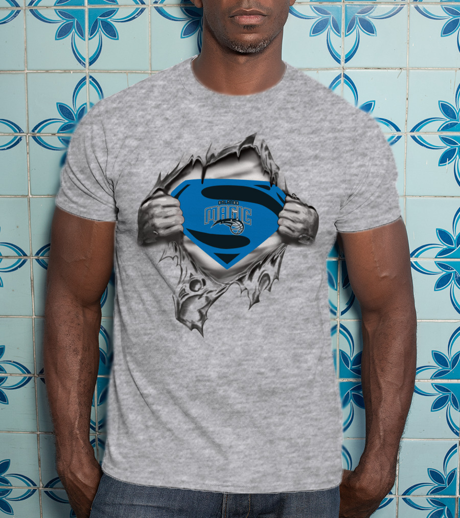 Superman Rip Open Shirt Orlando Magic Basketball T-Shirt
