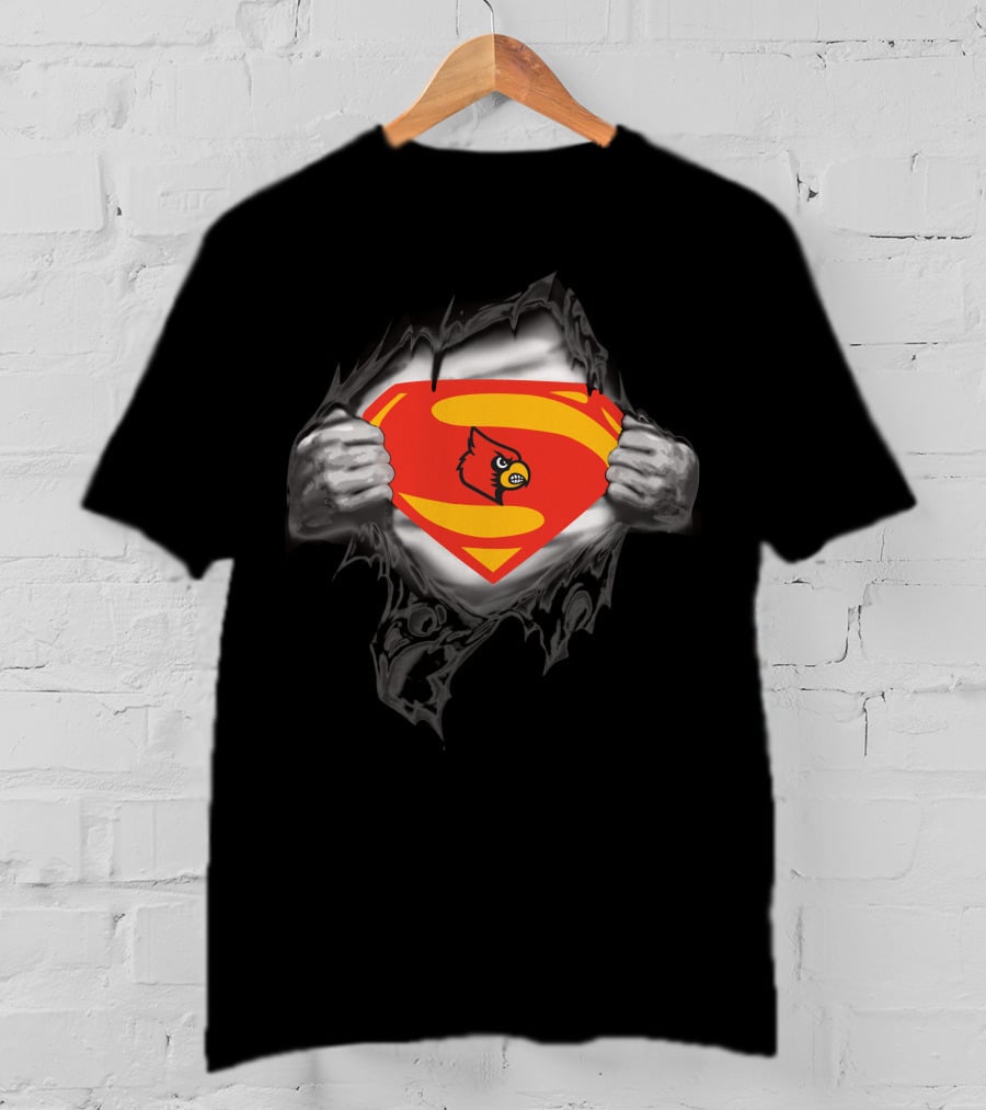 Louisville Cardinals Superman Emblem T-Shirt