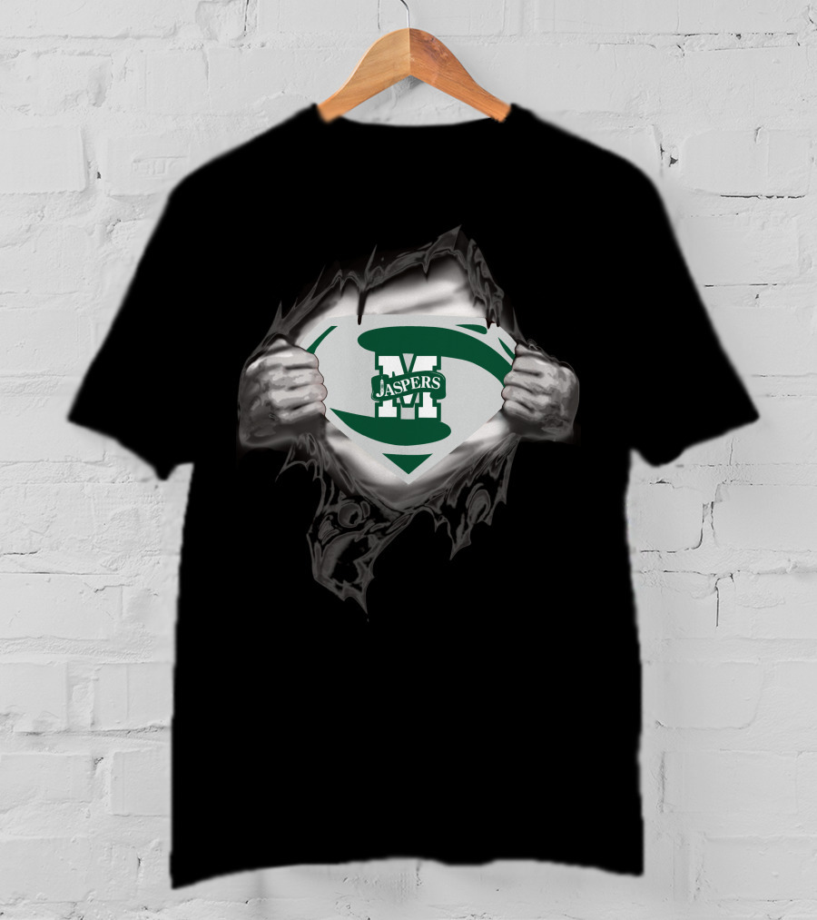 Manhattan Jaspers Superman Logo Breakthrough M Shield T-Shirt