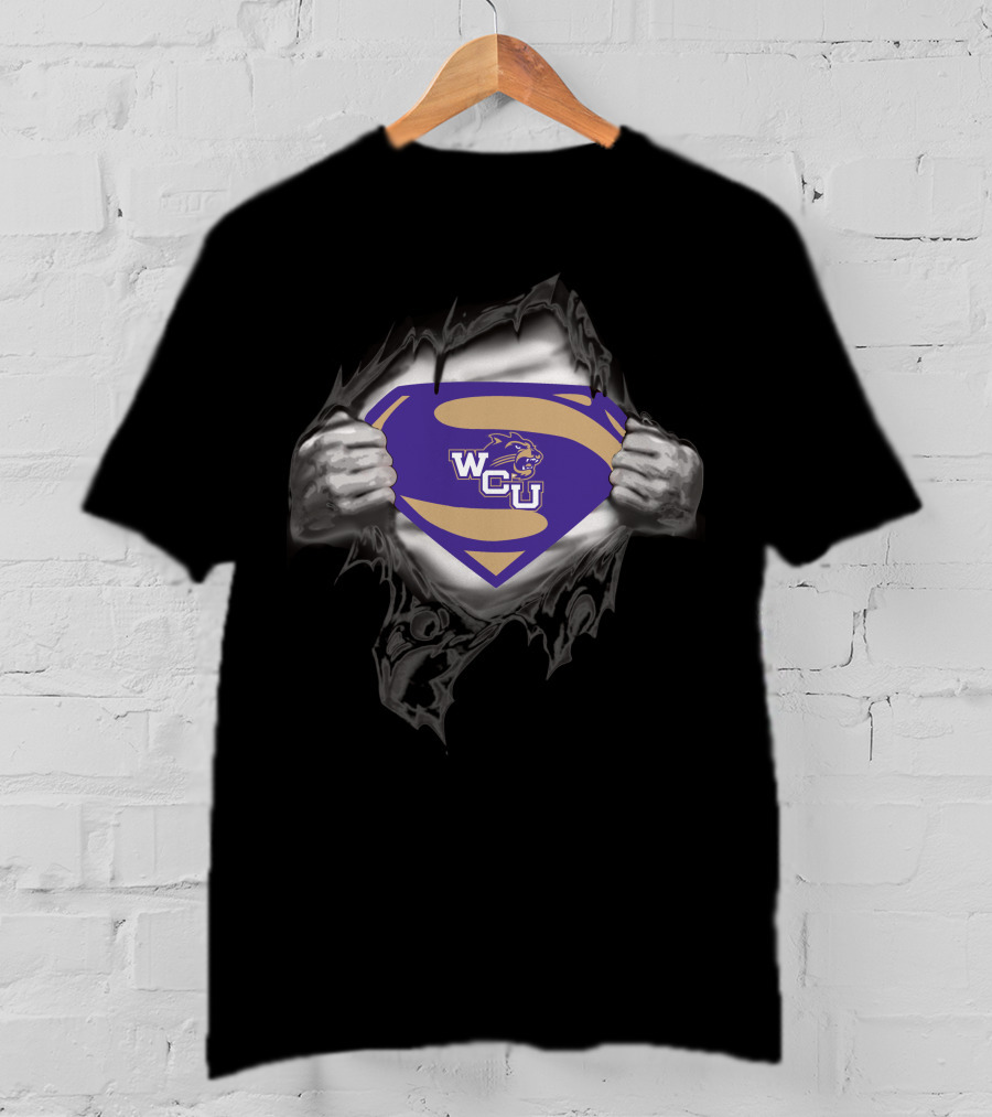 Western Carolina WCU Super Hero Cat Emblem T-Shirt