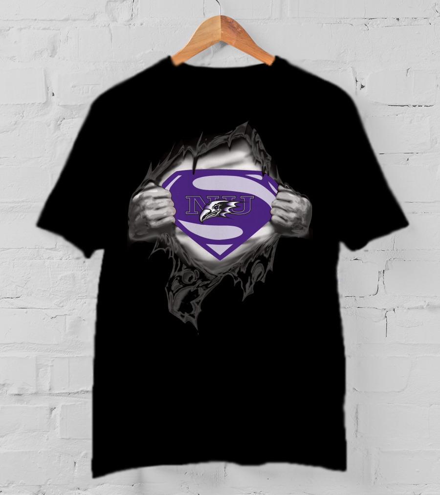 NU Niagara Purple Eagle Super Man Comic T-Shirt