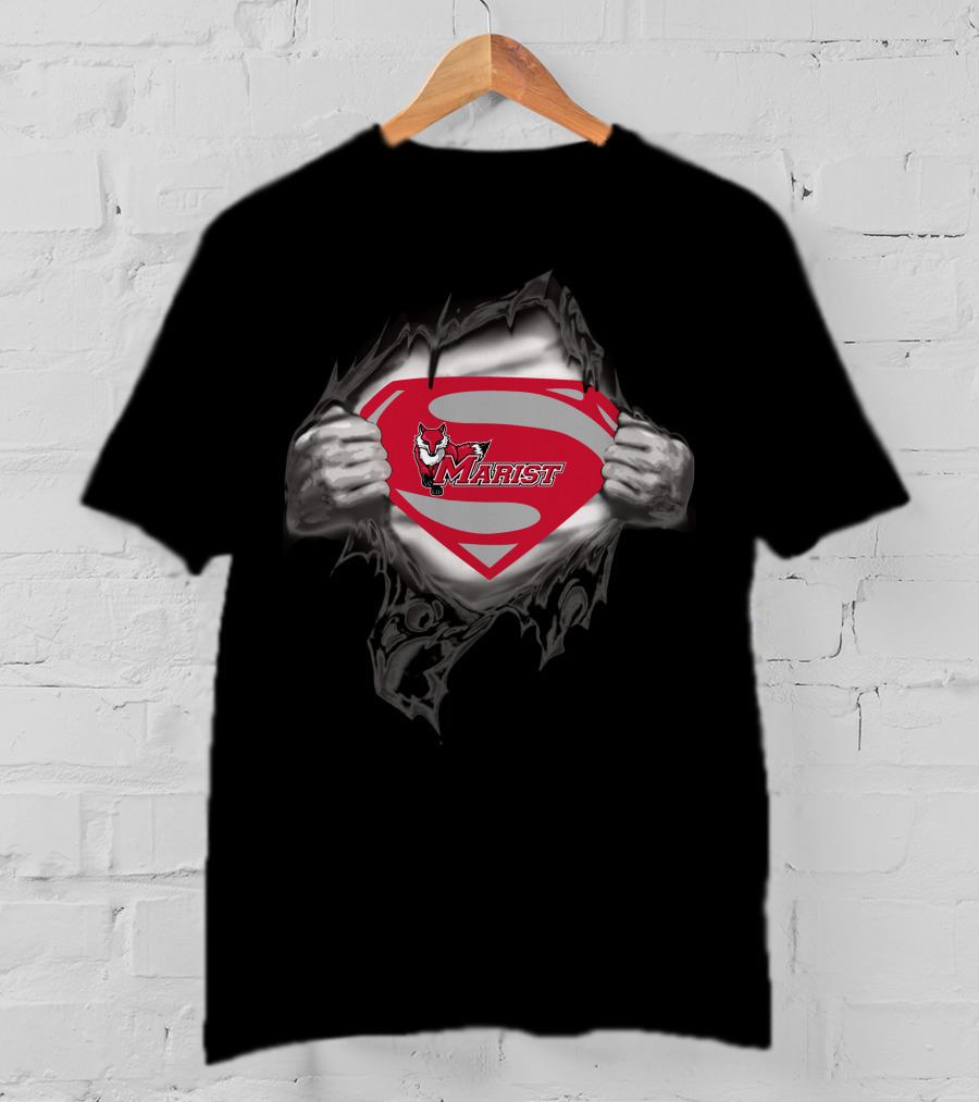 Marist College Super Hero Ripped Chest T-Shirt