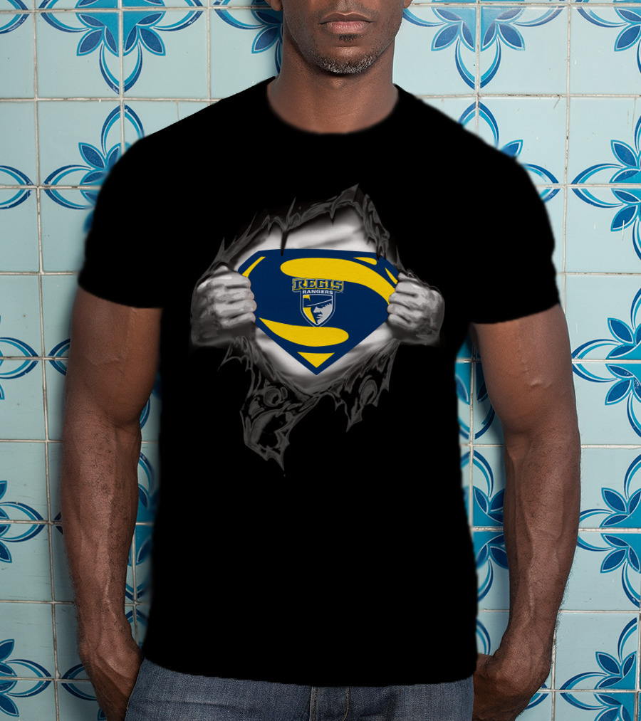 Regis Rangers Superman Shield Logo Pullover Open Chest T-Shirt