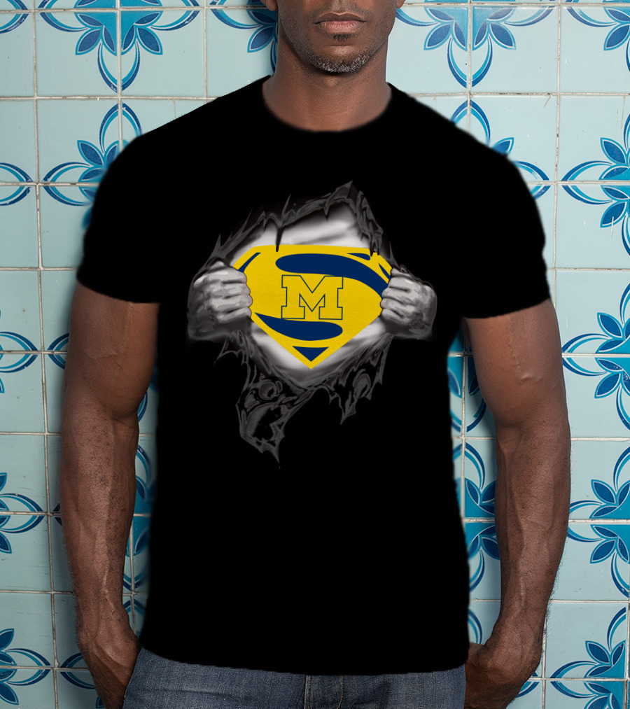 Michigan M Super Shield Comic T-Shirt