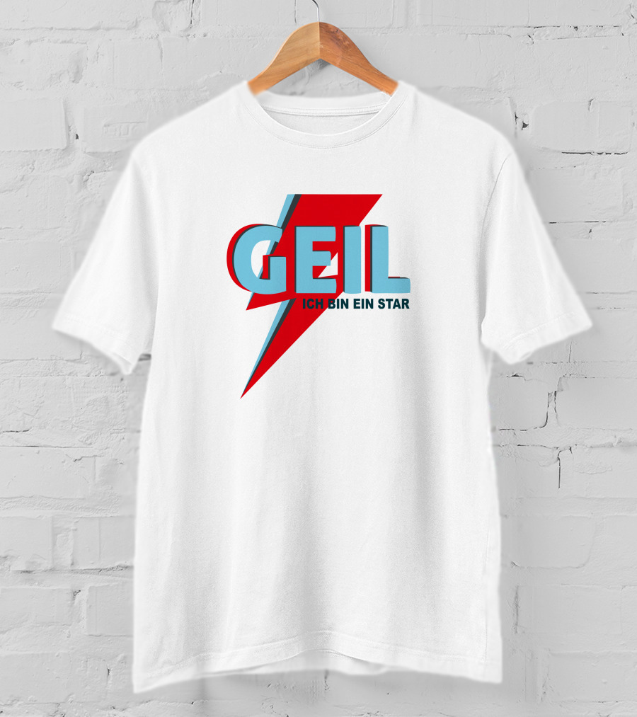 Geil Ich Bin Ein Star Lightning Bolt Style Up Your Life T-Shirt