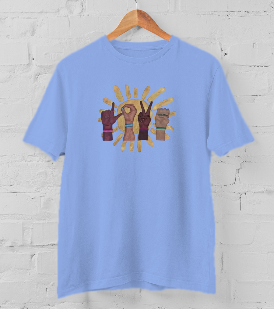 Cardinal Glennon Thankful Threads Sunburst Hand Signs T-Shirt