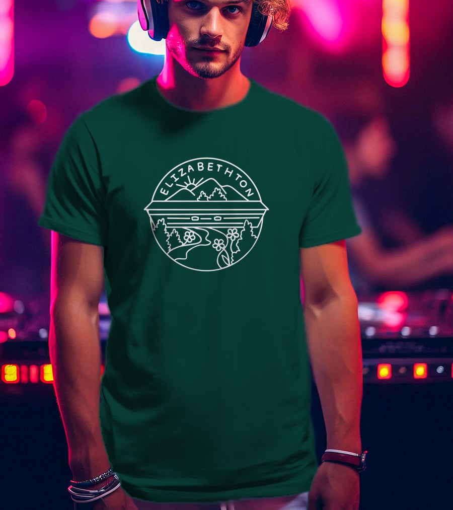 Elizabethton Scenic Mountain Landscape Raleigh Influence T-Shirt