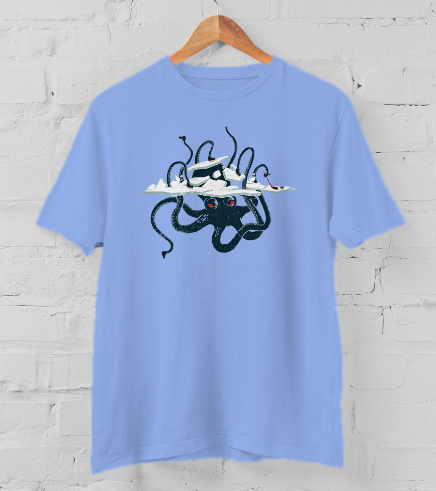 Alair Seattle Kraken Octopus Hockey Arena Scene T-Shirt