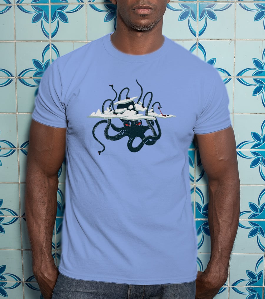 Alair Seattle Kraken Octopus Hockey Arena Scene T-Shirt