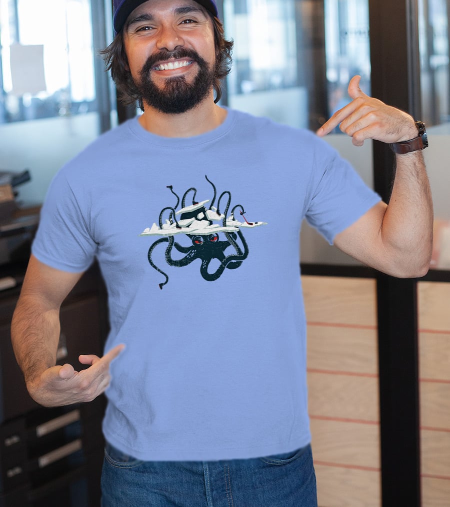 Alair Seattle Kraken Octopus Hockey Arena Scene T-Shirt