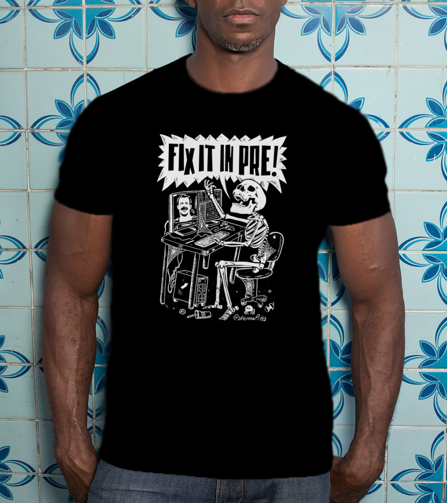 Webuildmechs Fix It In Pre Skeleton At Computer Vienna Pitts T-Shirt