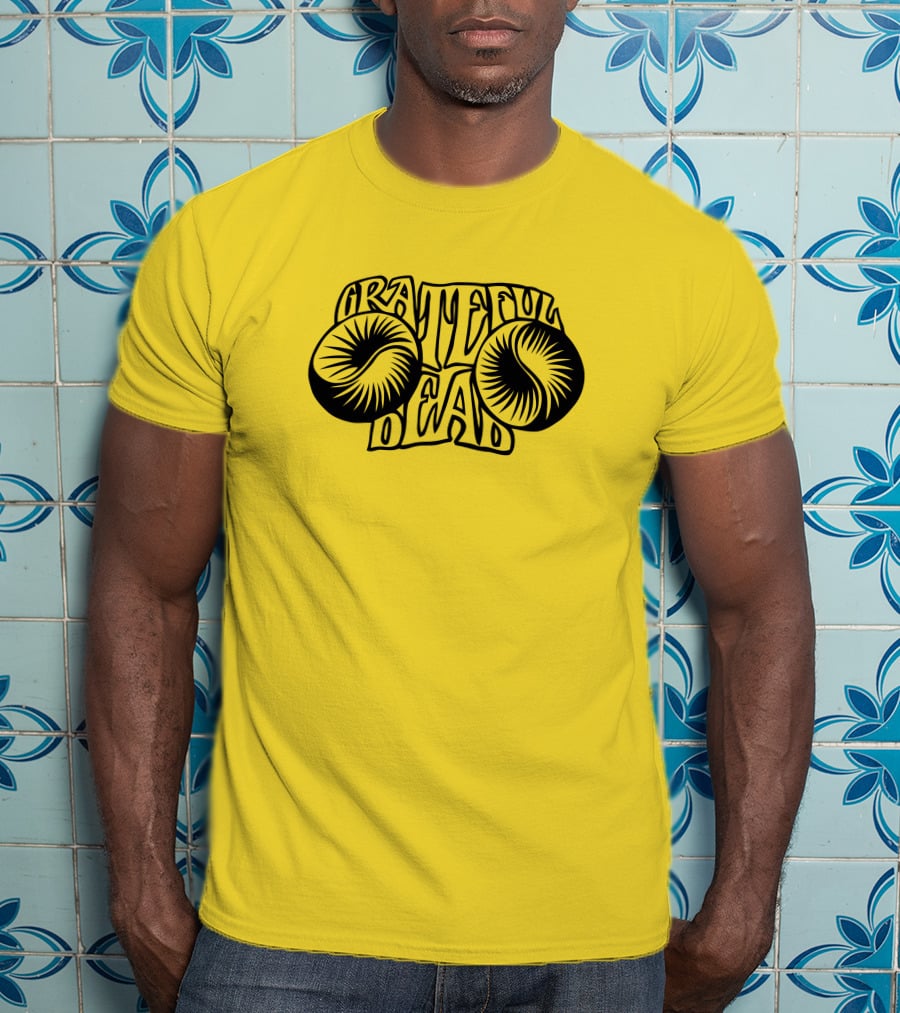 Bo Bushnell Grateful Dead 1967 Psychedelic Text T-Shirt