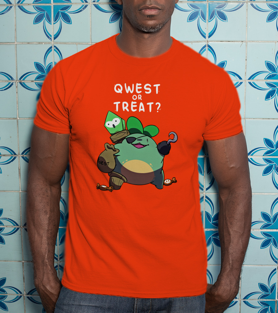 Qwest Or Treat Halloween Quest Sprout Pirate Hook Candy T-Shirt