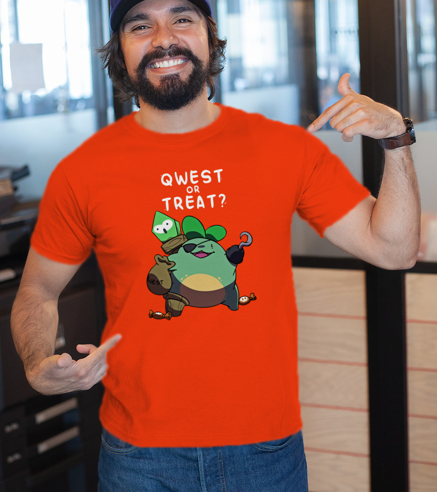 Qwest Or Treat Halloween Quest Sprout Pirate Hook Candy T-Shirt