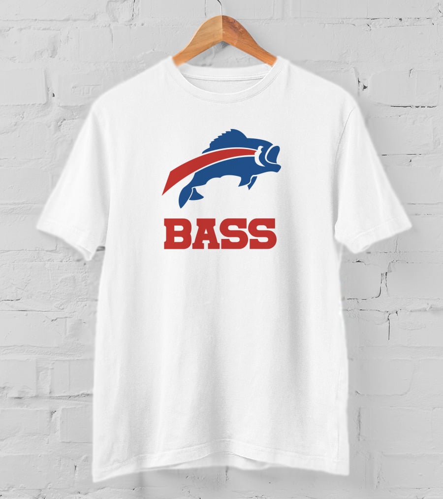 Buffalo Bills Bass Logo Red White Blue T-Shirt
