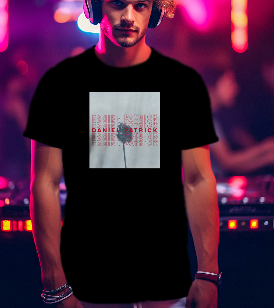 Daniel Patrick La Palm Iconic Typography Palm Tree T-Shirt
