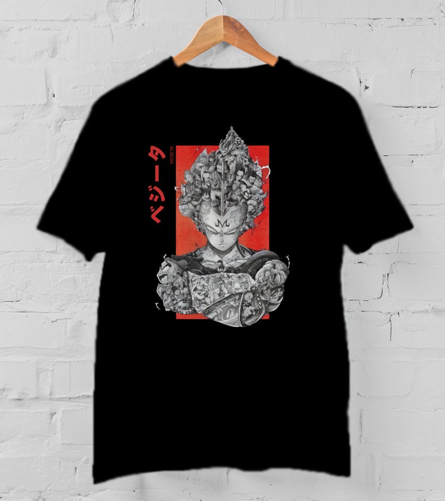Vegeta Majin Form L2 Champion Collage T-Shirt