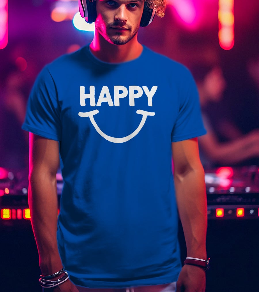 Tommo Robbo Happy Smile Blue T-Shirt