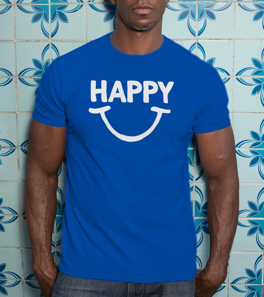 Tommo Robbo Happy Smile Blue T-Shirt