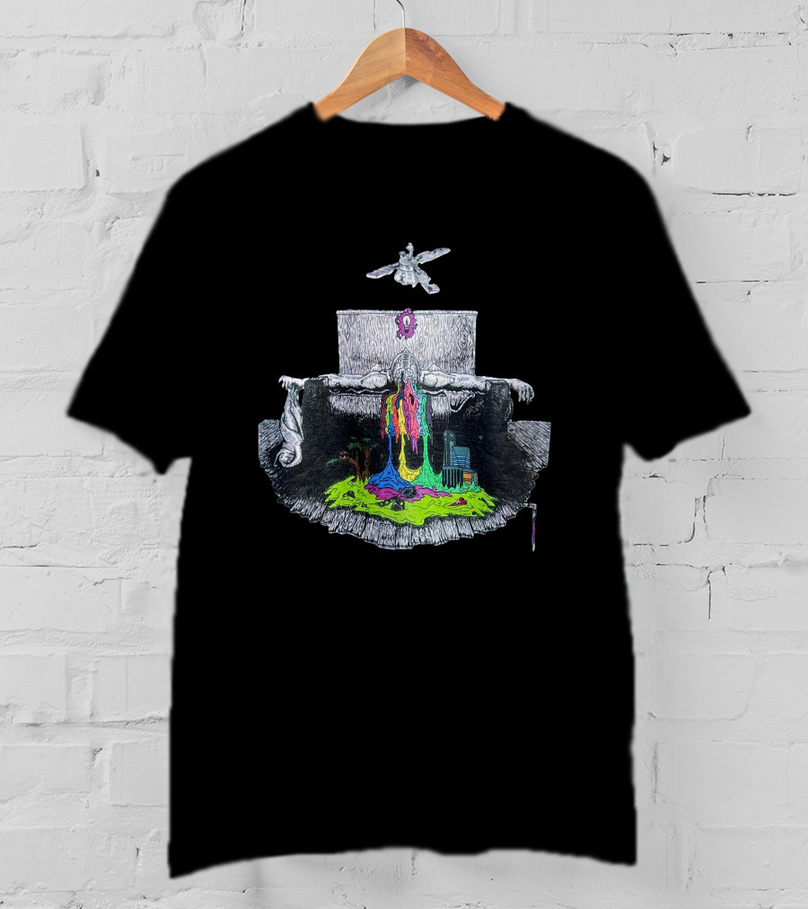 For His Birthday Self Titled Psychedelic Colorful Melting Figure And Surreal Landscape T-Shirt