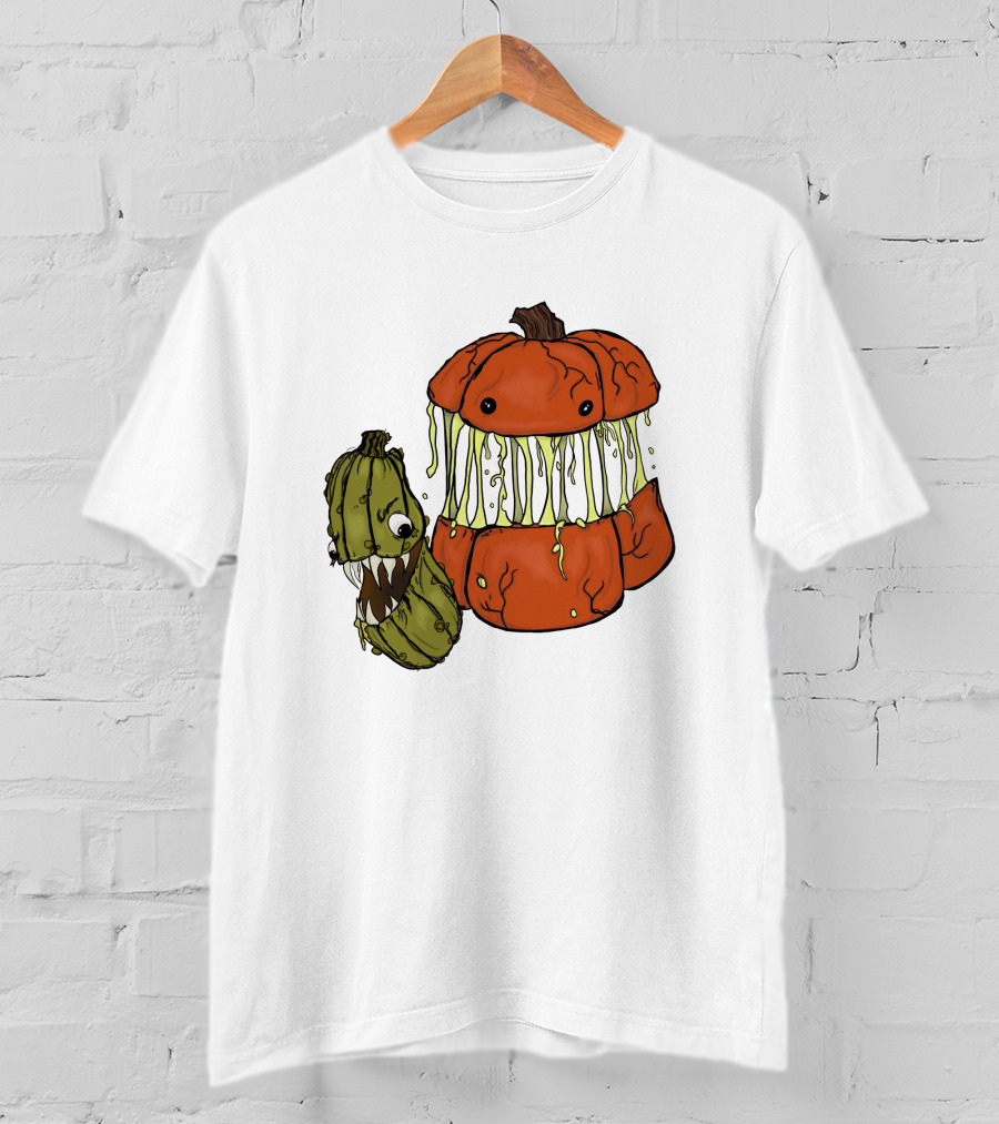 Megan Garner Spooky Art Drop Oh My Gourd Pumpkin Creature T-Shirt