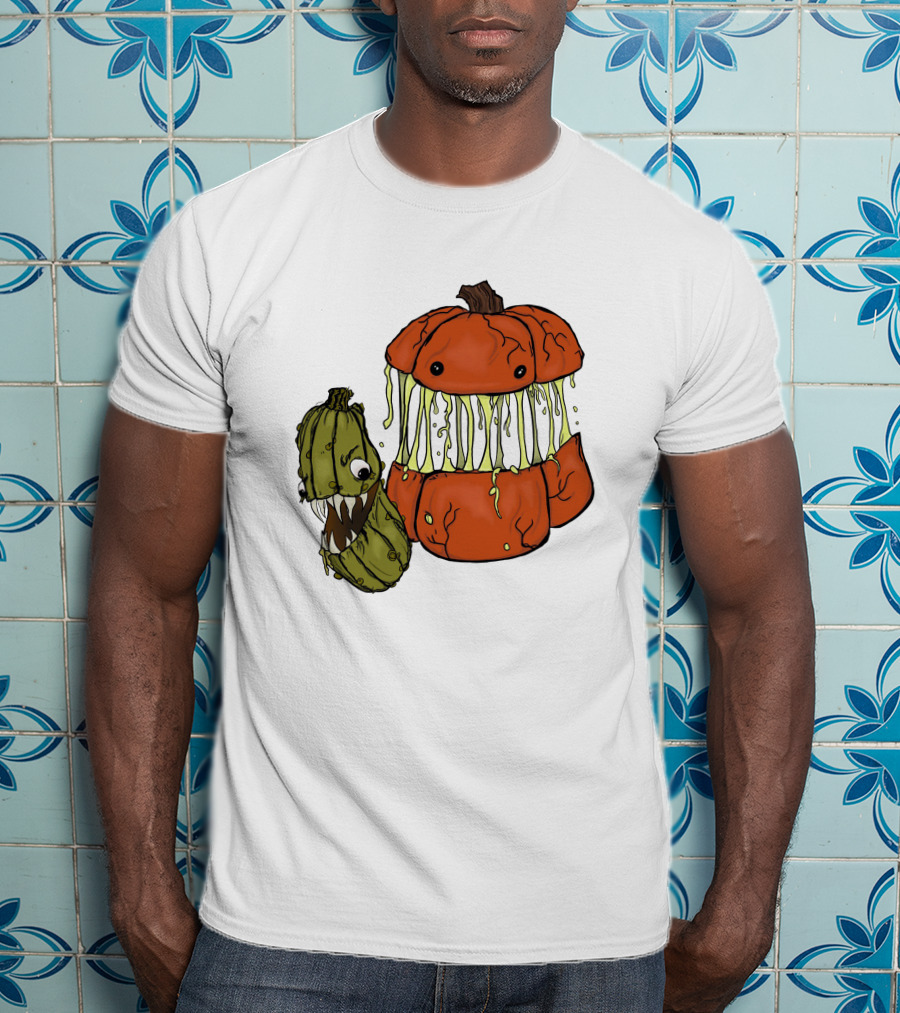 Megan Garner Spooky Art Drop Oh My Gourd Pumpkin Creature T-Shirt