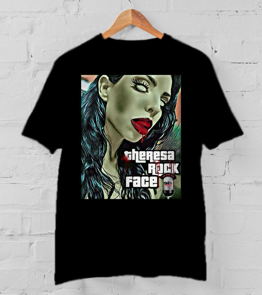 Theresa Rock Face Zombie Face 94.3 Radio Halloween Ram T-Shirt