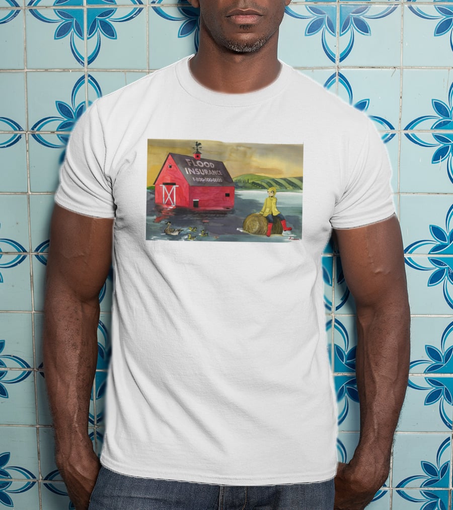 Trisha Krauss Hurricane Ida Flooded Her Maplewood Flood Insurance Barn Ducks Haystack T-Shirt