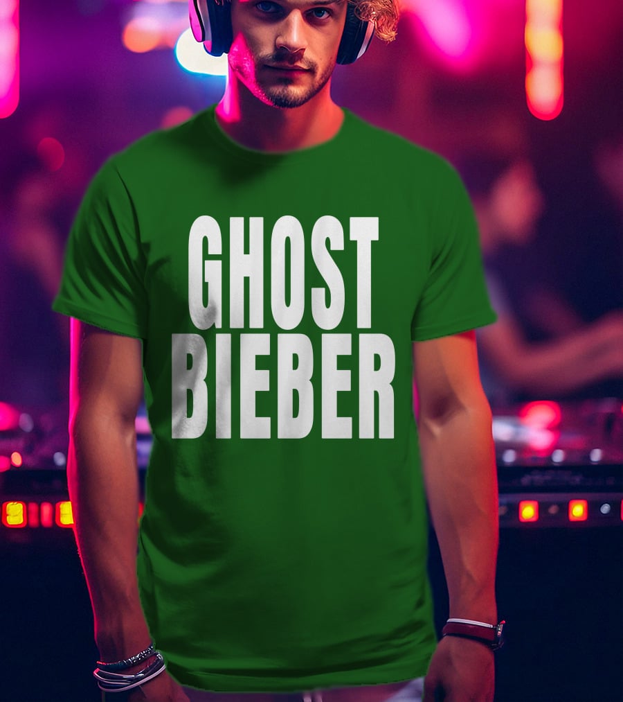 Shop Justin Bieber Music Ghost Bieber Crewneck T-Shirt