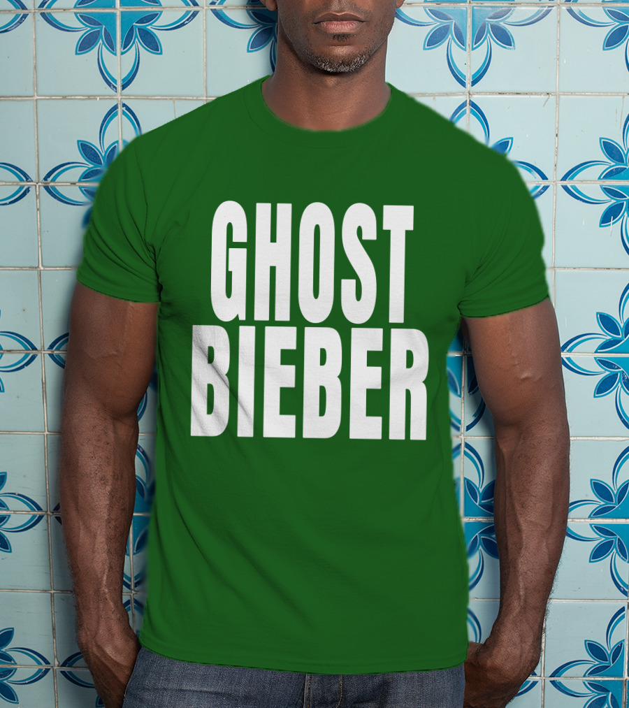 Shop Justin Bieber Music Ghost Bieber Crewneck T-Shirt