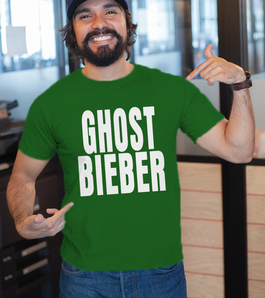 Shop Justin Bieber Music Ghost Bieber Crewneck T-Shirt