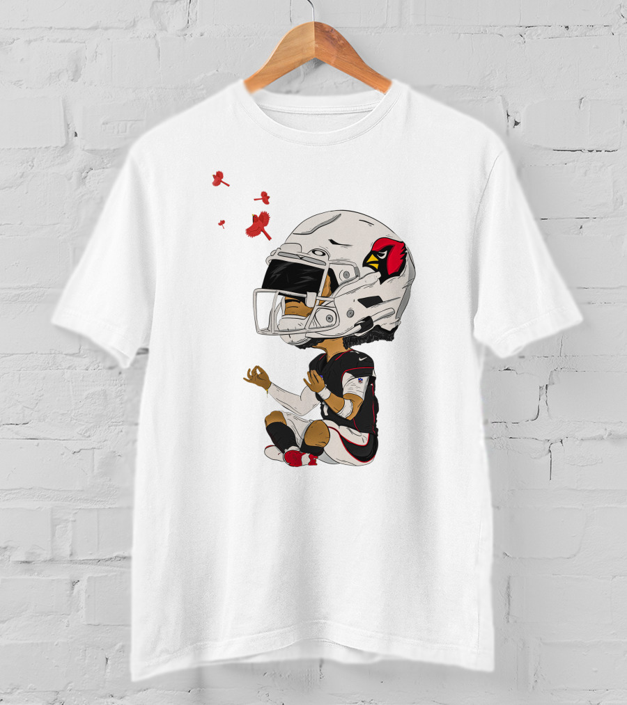 Arizona Cardinals Kyler Murray Meditative Pose With Cardinal Birds T-Shirt