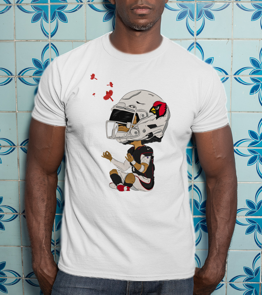 Arizona Cardinals Kyler Murray Meditative Pose With Cardinal Birds T-Shirt