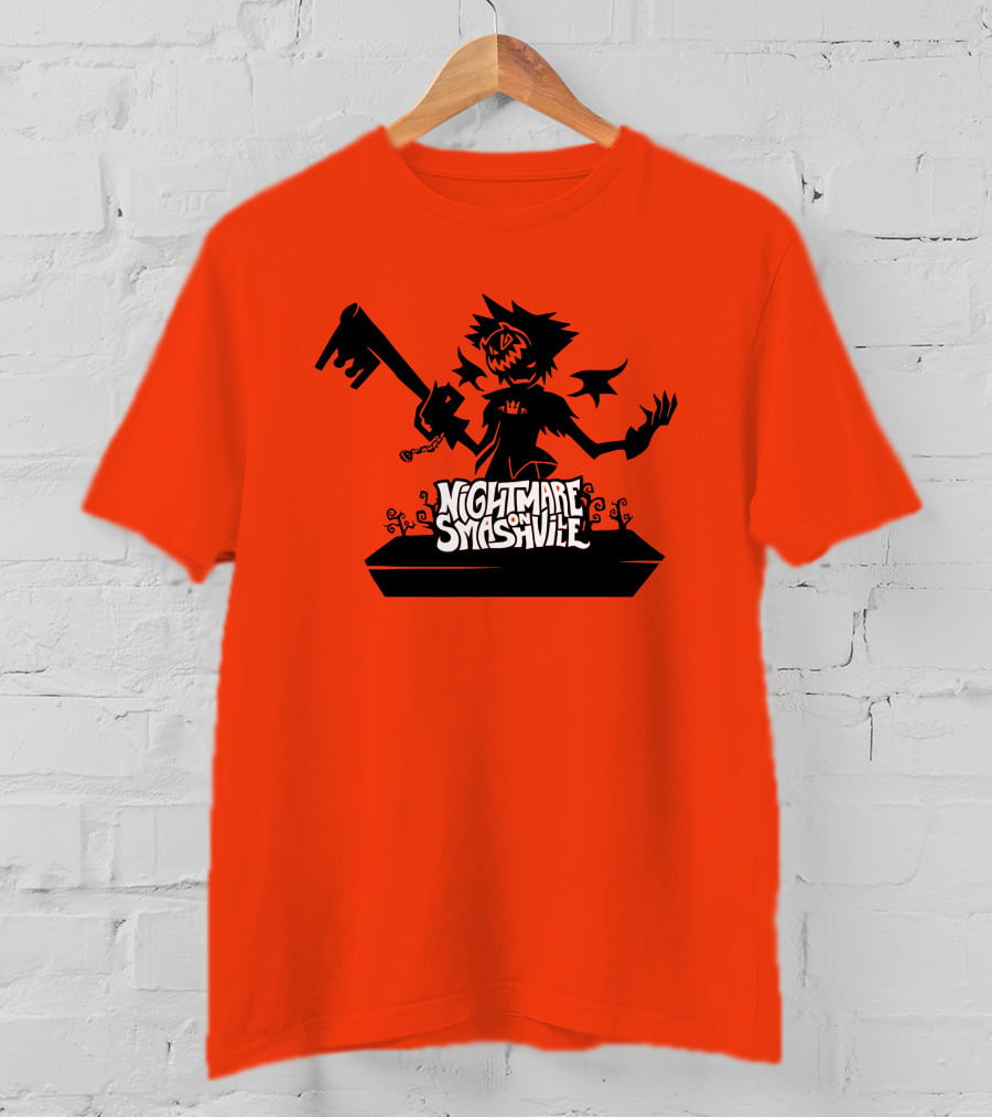 Nightmare On Smashville Halloween Scarecrow Image T-Shirt