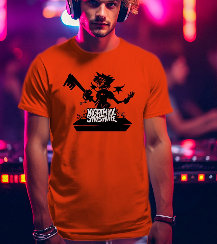 Nightmare On Smashville Halloween Scarecrow Image T-Shirt
