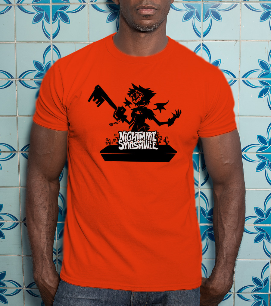 Nightmare On Smashville Halloween Scarecrow Image T-Shirt