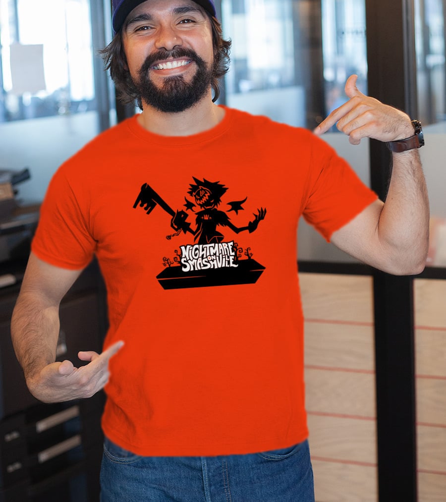 Nightmare On Smashville Halloween Scarecrow Image T-Shirt