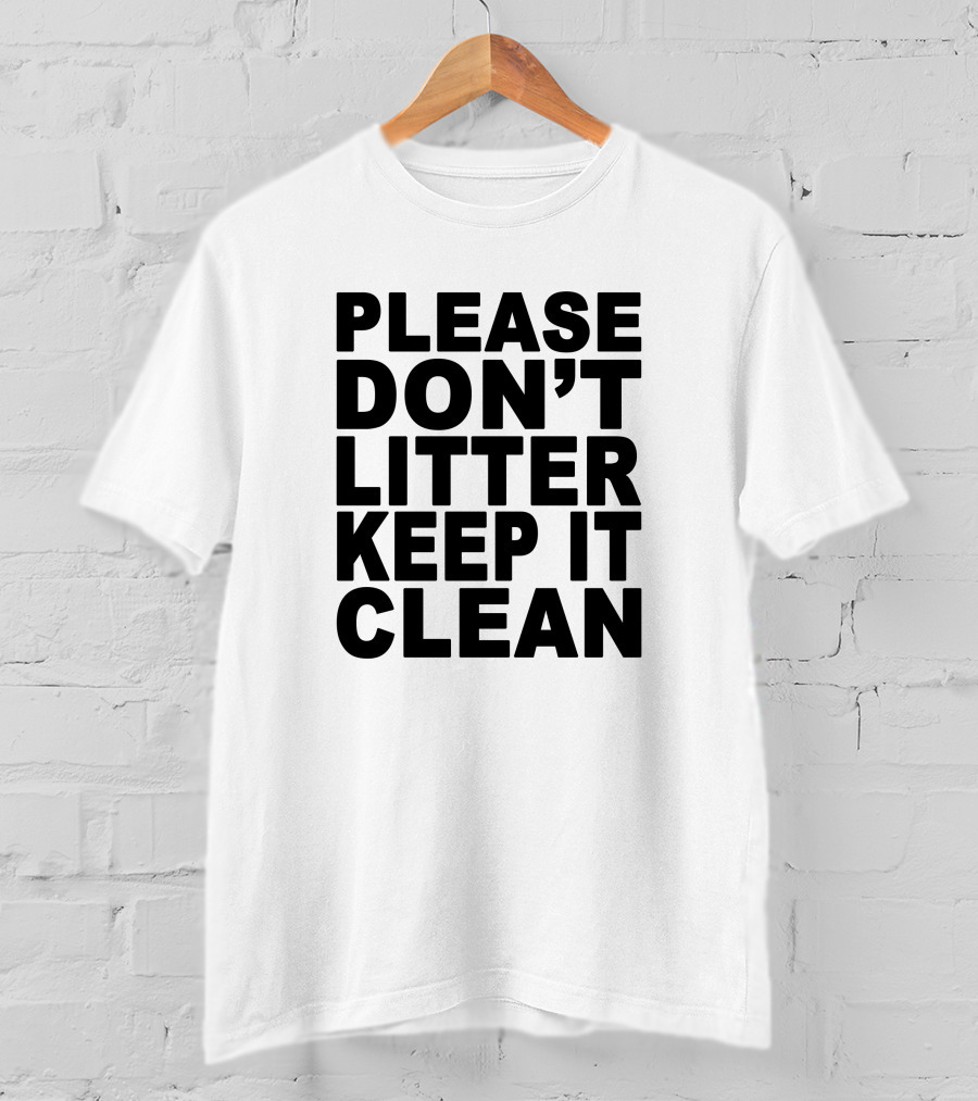 Sebastian Vettel Please Don’t Litter Keep It Clean Environmental Message T-Shirt