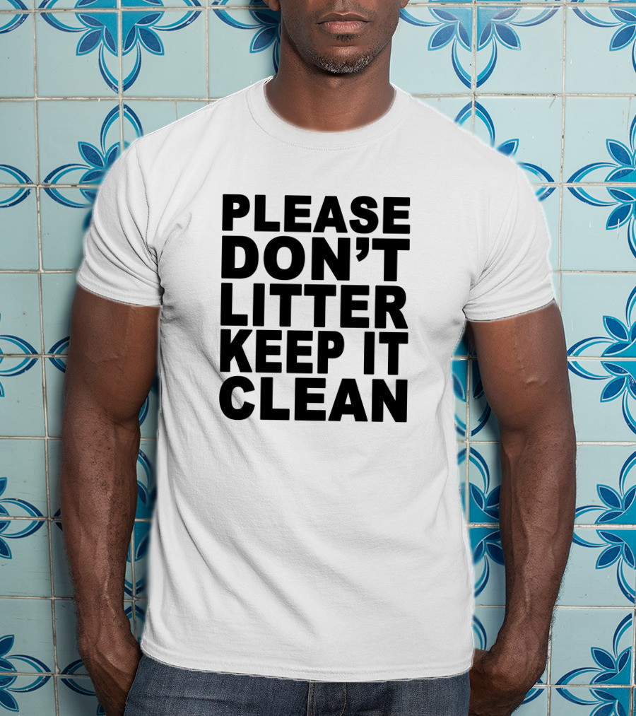 Sebastian Vettel Please Don’t Litter Keep It Clean Environmental Message T-Shirt