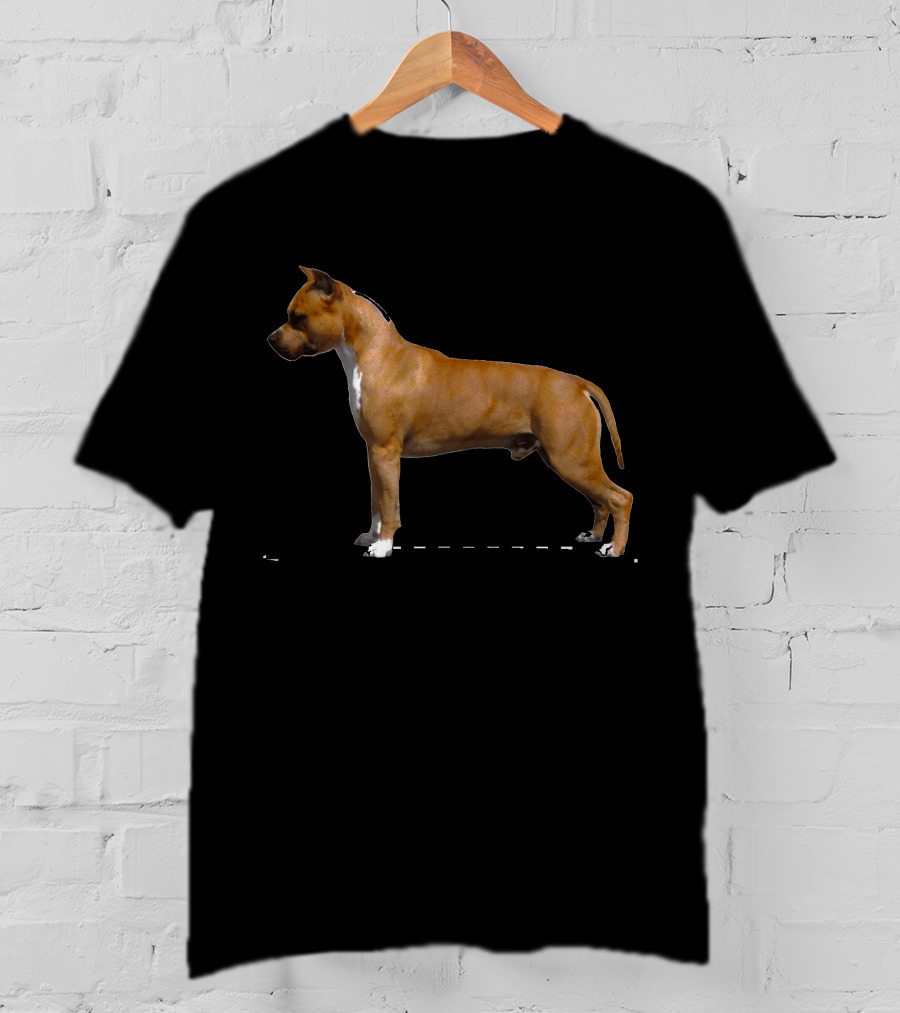 American Staffordshire Terrier Standing Profile T-Shirt