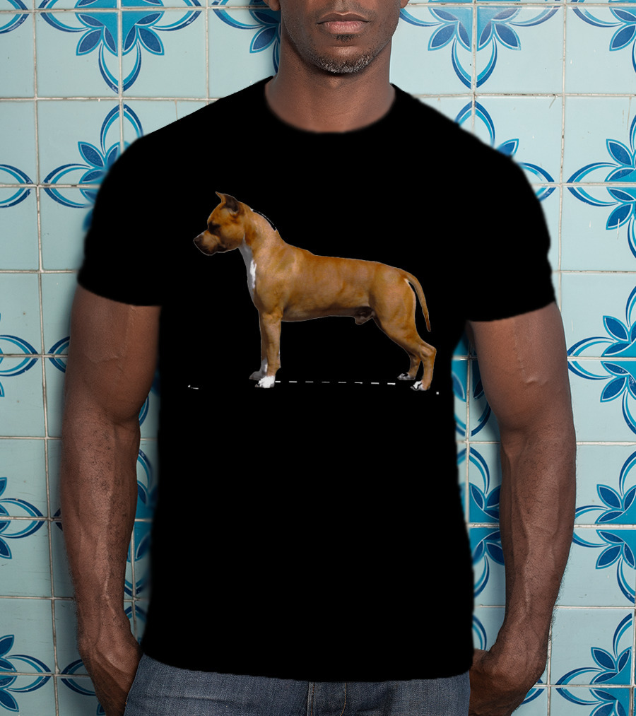 American Staffordshire Terrier Standing Profile T-Shirt