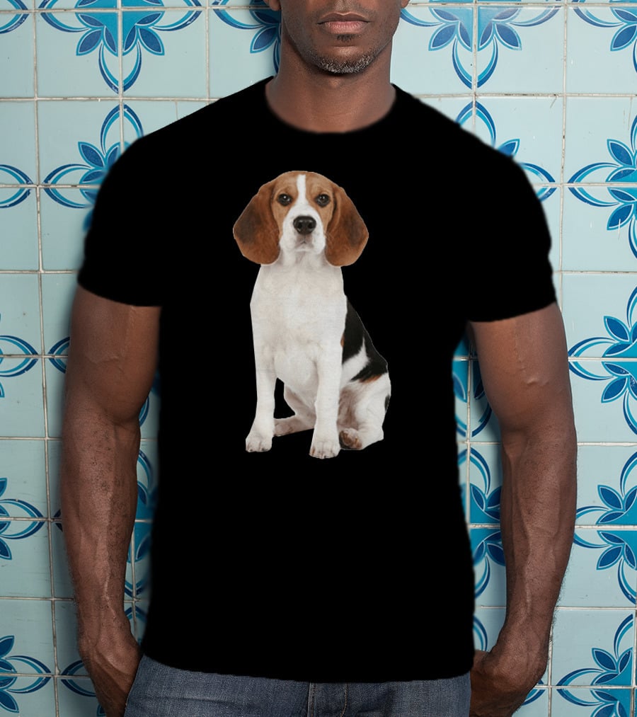 Beagle1 Portrait Dog Sitting T-Shirt