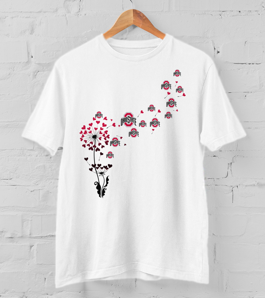 Ohio State Flower Hearts T-Shirt