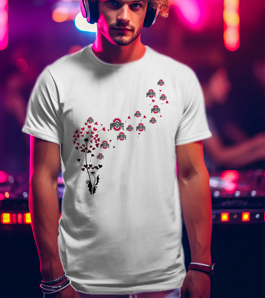 Ohio State Flower Hearts T-Shirt