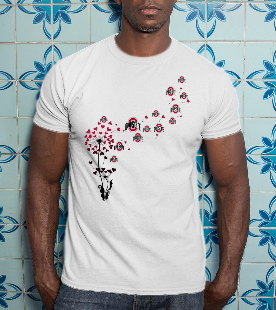 Ohio State Flower Hearts T-Shirt