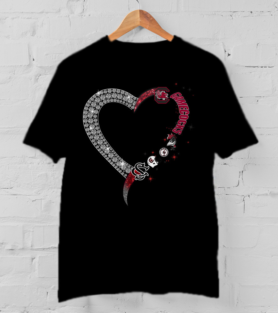 South Carolina Gamecocks Heart T-Shirt