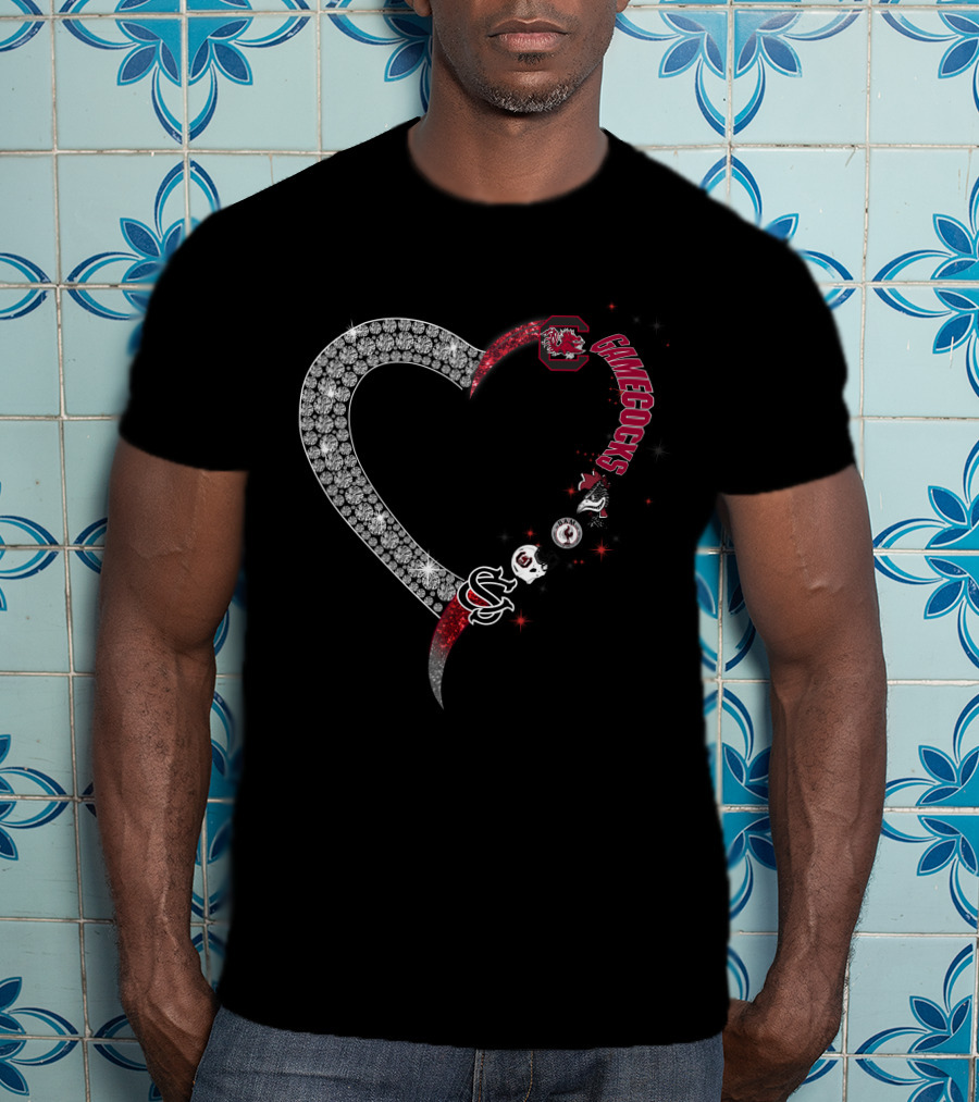 South Carolina Gamecocks Heart T-Shirt
