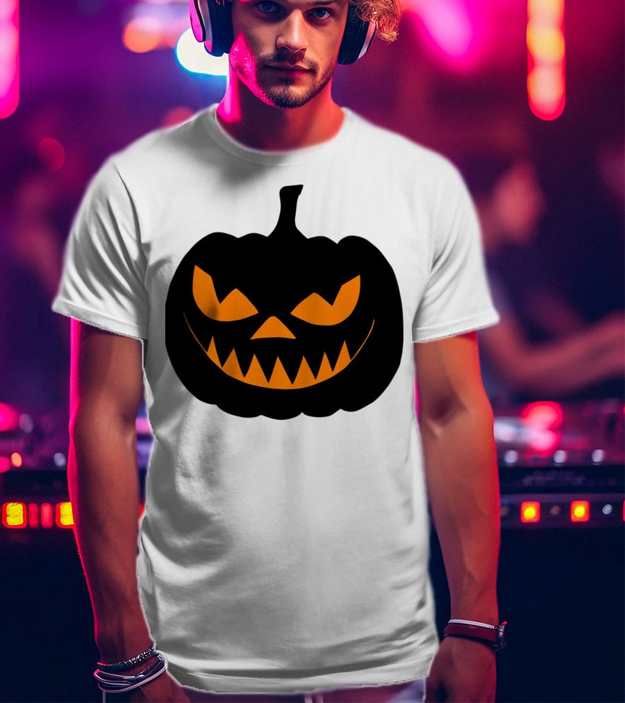 Scary Jack O Lantern Pumpkin Face T-Shirt