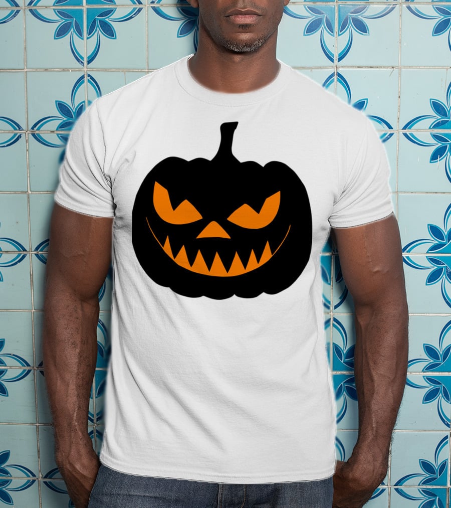 Scary Jack O Lantern Pumpkin Face T-Shirt